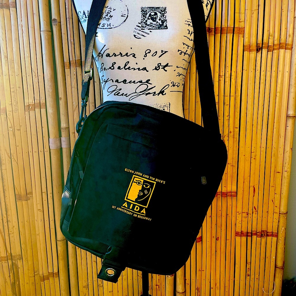 Elton John x Aida computer messenger bag
